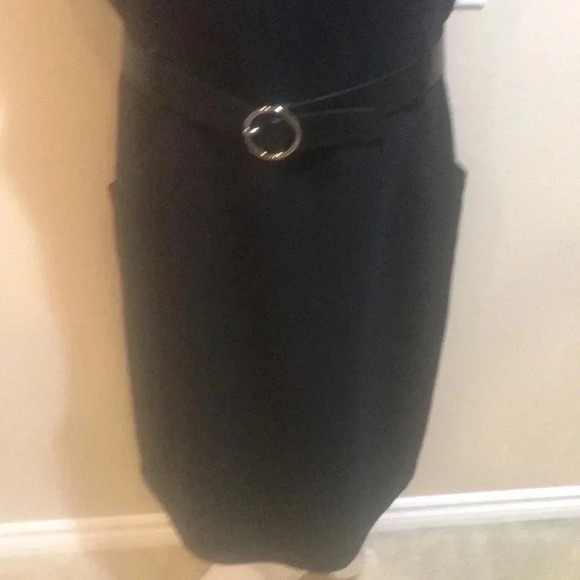 Axcess by Liz Claiborne Career West Black Dress w/Side Pockets fully lined-12 - Picture 6 of 9